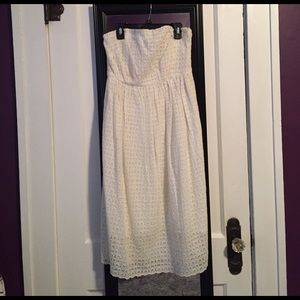 Anthropologie Eyelet Strapless Dress